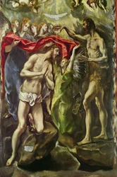 Kristi dåp (detalj av Kristus og den hellige Johannes Døperen), 1596-1600